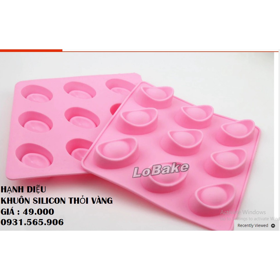 Khuôn Silicone Thỏi Vàng