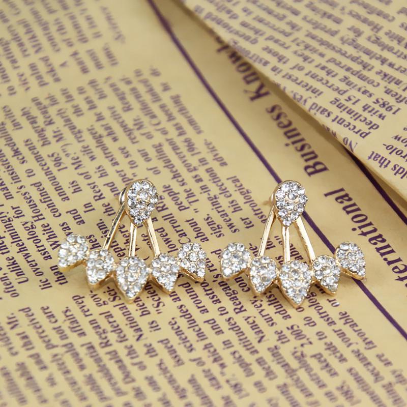 Bông Tai Dáng Dài Hình Hoa Đính Đá Pha Lê Thời Trang 2020 Cho Nữ