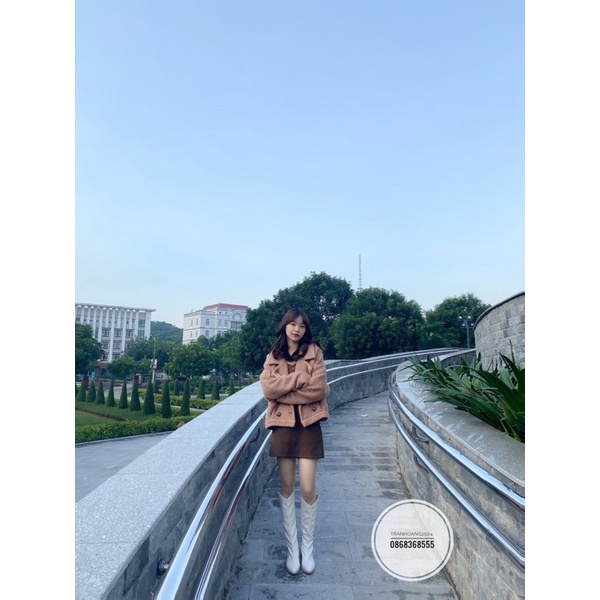 ( Hàng Sẵn) Giày bốt đùi nữ cao cổ da mềm gót thấp ulzzang cao bồi