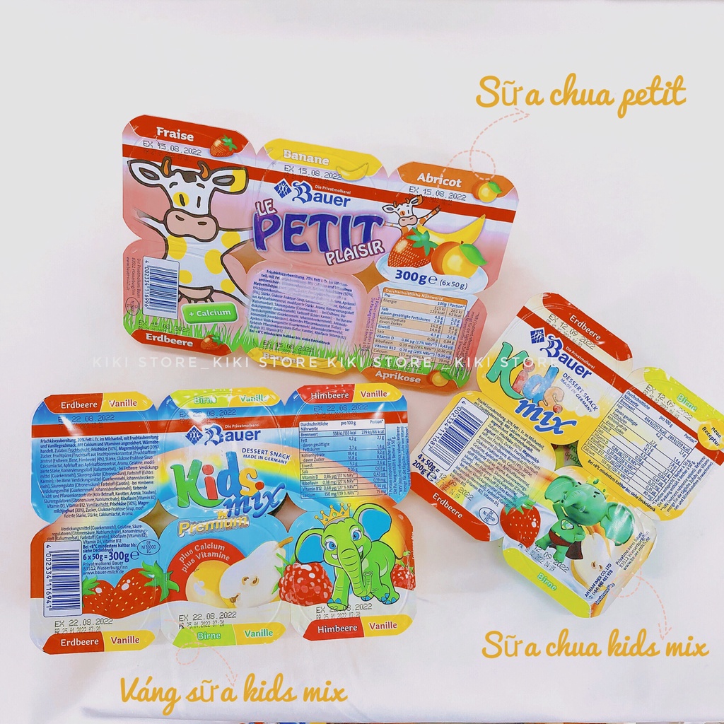 Sữa chua váng sữa Kids Mix lốc 6 hộp 50g /sữa chua phô mai PETIT cho bé