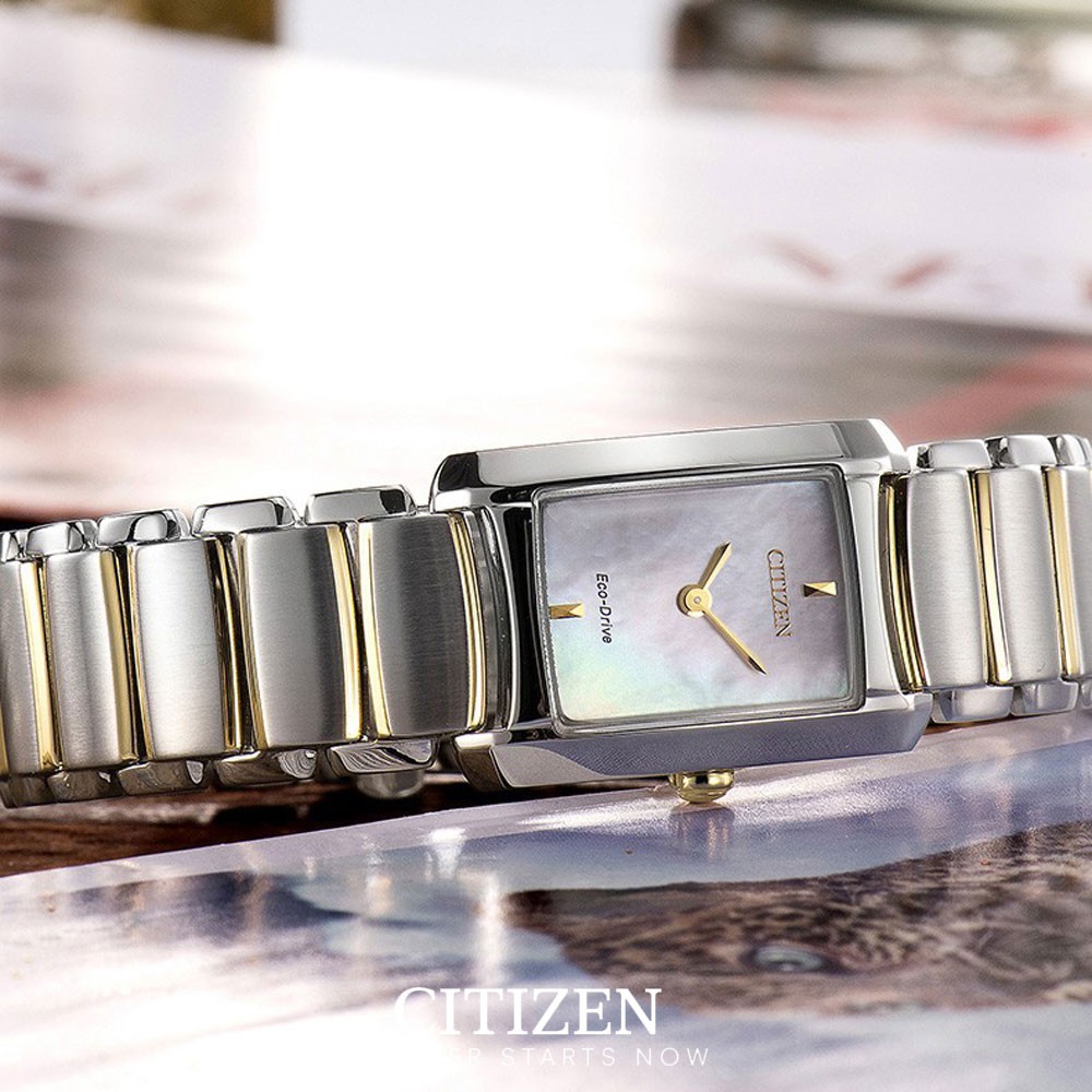 Đồng Hồ Nữ Citizen Dây Thép Không Gỉ EG2975-50D - Mặt Xà Cừ (Sapphire)