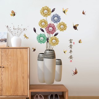 Decal dán tường Bình hoa trang trí