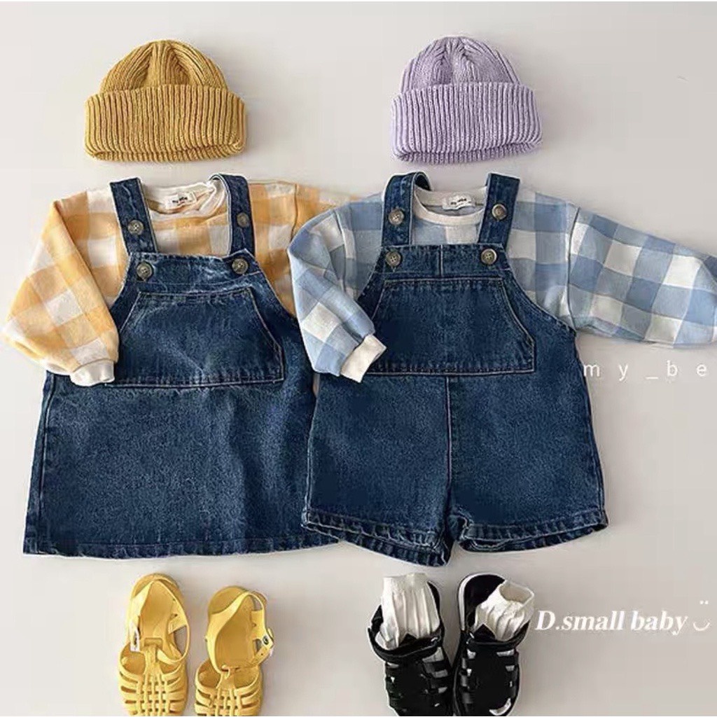 Yếm Jean Cho Bé, Yếm Đùi Chất Vải Jean Bò Mềm Mịn Cho Bé Trai Bé Gái MiuMiu Shop