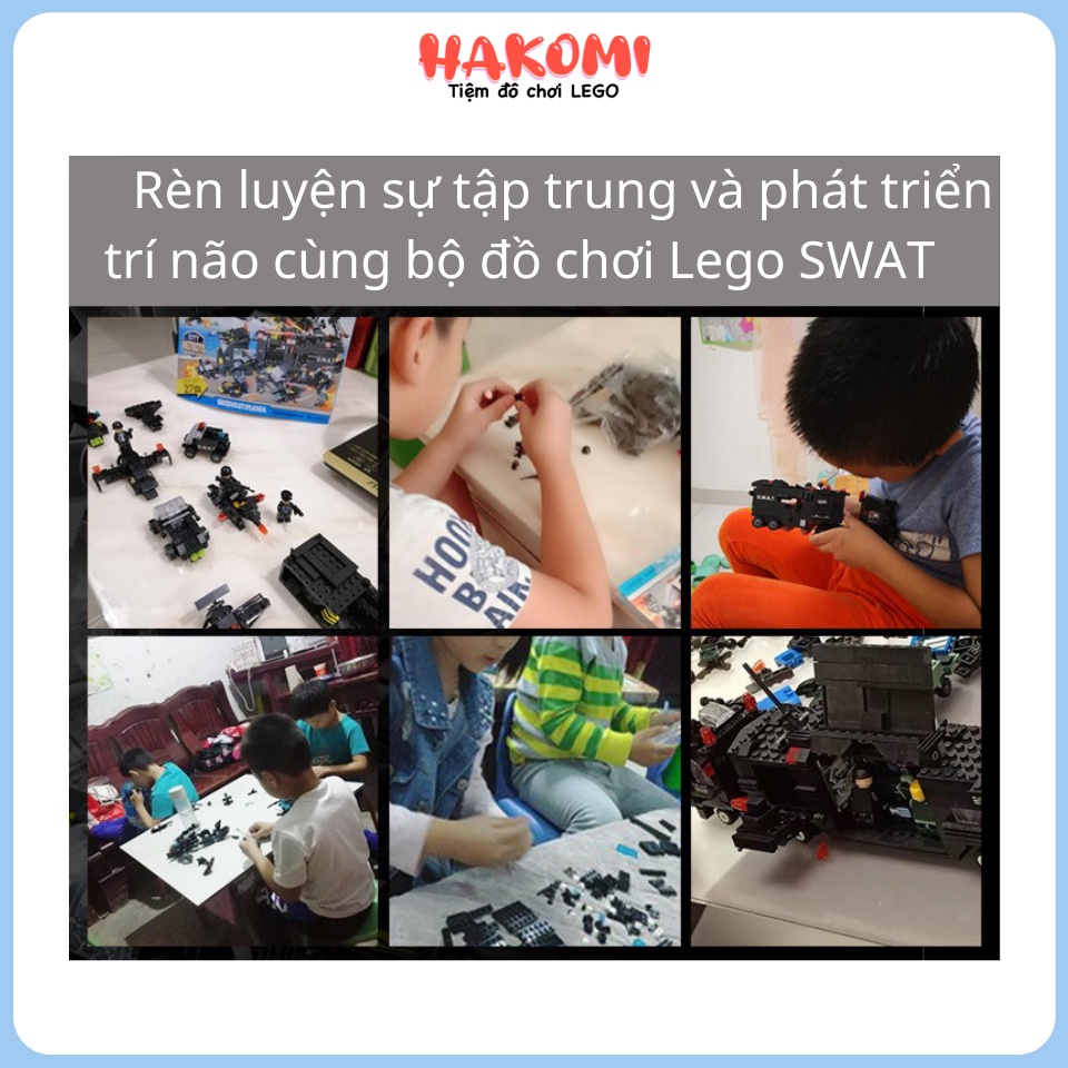 [820 Chi Tiết] Đồ Chơi Lego Robot Quân Đội, Máy Bay Trực Thăng Chiến Đấu, Mô Hình Biệt Đội Swat