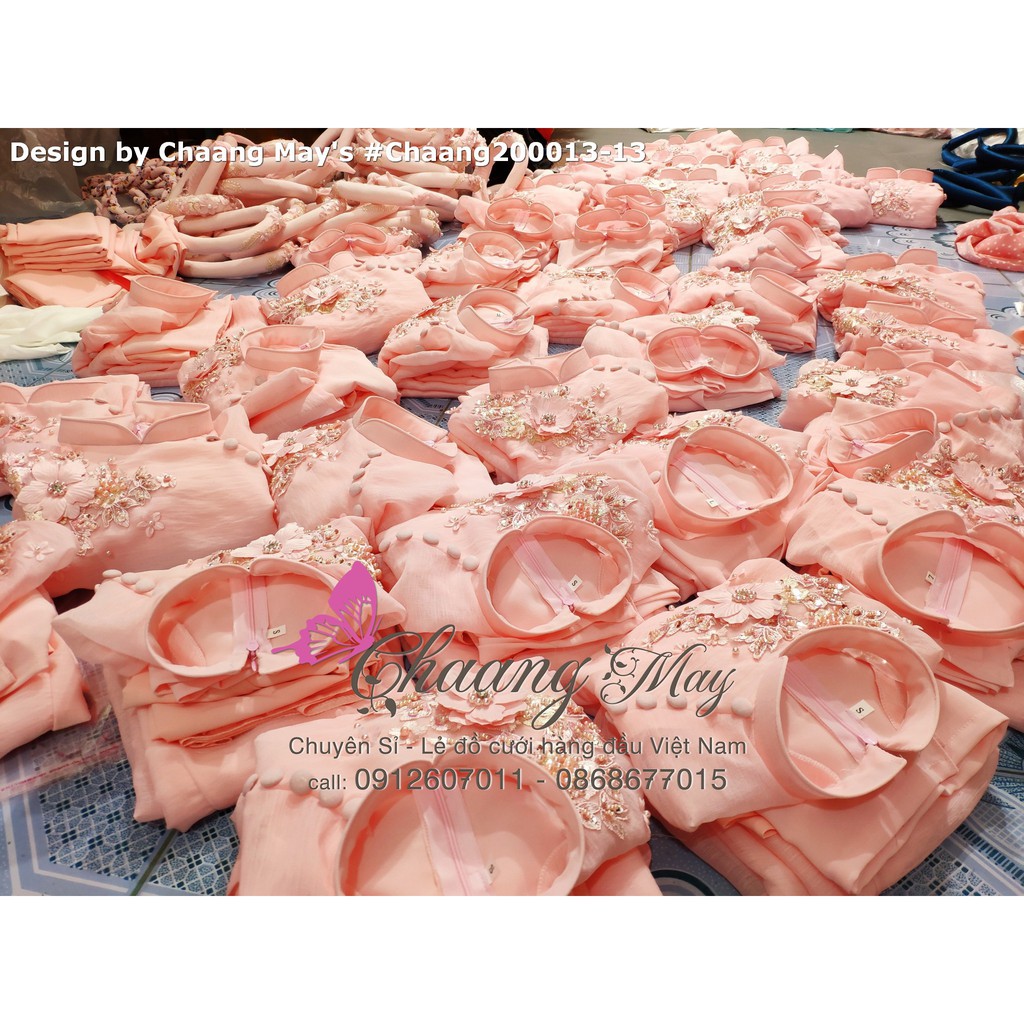 Áo dài lửng 4 tà vải von xốp mềm kiểu mẫu Đông Nhi kèm quần | BigBuy360 - bigbuy360.vn