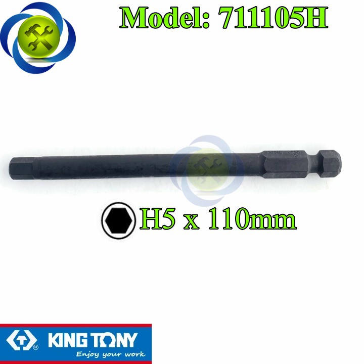 Mũi lục giác 5mm dài 110mm Kingtony 711105H