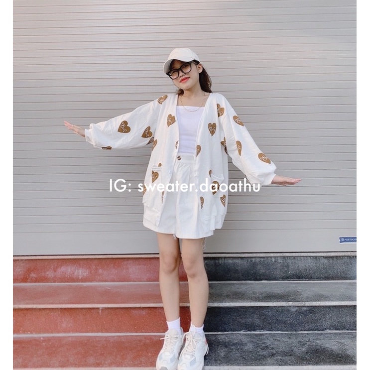 ÁO CARDIGAN HÌNH TIM (KÈM ẢNH THẬT) | BigBuy360 - bigbuy360.vn