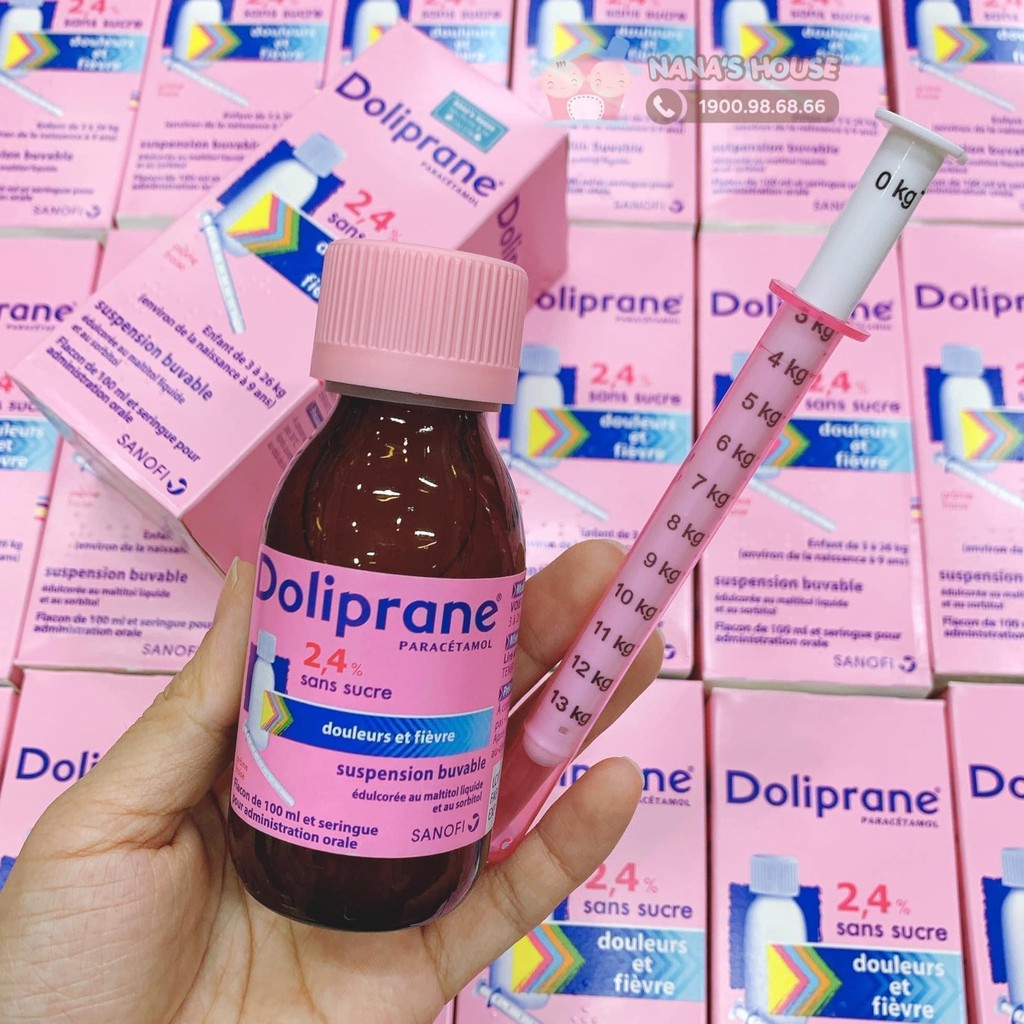 MẪU MỚI - Siro_Hạ_Sốt Doli Prane Pháp 100ML - trangpink2020