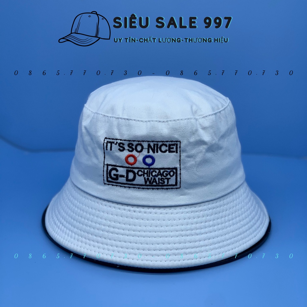 Mũ bucket DG logo mạc vuông, Nón Thời Trang đội nhóm, cặp, lớp