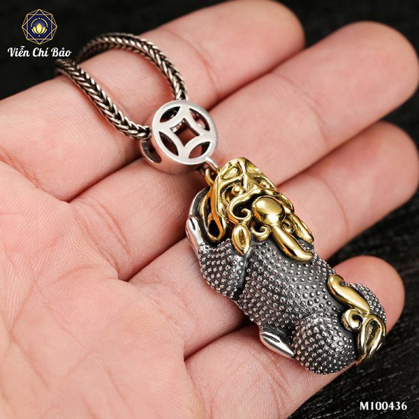 Mặt dây chuyền Tỳ Hưu Thiên Lộc chất liệu bạc Thái 925 thương hiệu Viễn Chí Bảo M100436