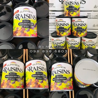 Nho khô mỹ không hạt sunview raisin - thập cẩm 3 loai hộp 425gr