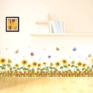 Decal dán chân tường hoa hướng dương 2
