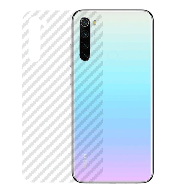 Miếng dán decal carbon mặt sau mặt lưng, chống bám vân tay Xiaomi Redmi Note 8, Note 7 Pro chống vân tay