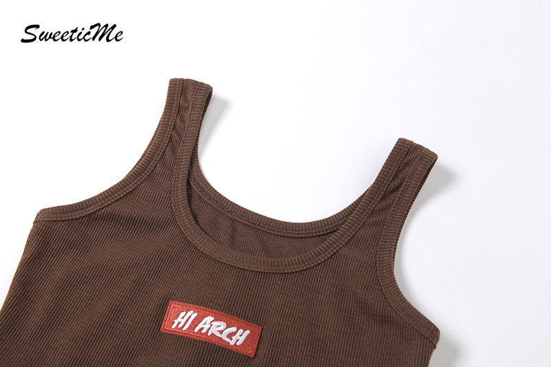 [ Mã 11FASHIONSALE1 giảm 10K đơn 50K ] Áo Ba Lỗ Cổ Chữ U Thêu Chữ Ngọt Ngào Cho Nữ 2021 | BigBuy360 - bigbuy360.vn