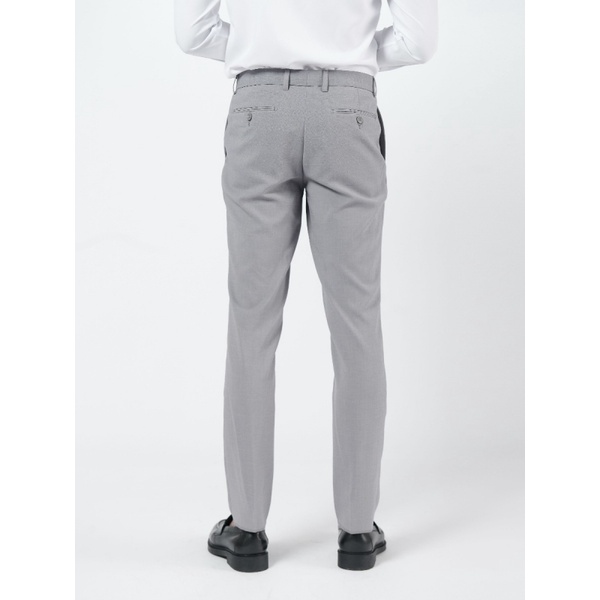 Quần âu tây nam công sở cao cấp OWEN QS23494 Dáng Slim Fit Kẻ Chìm Xám Nâu Vải Nano Nhẹ Mát mềm mát đứng dáng