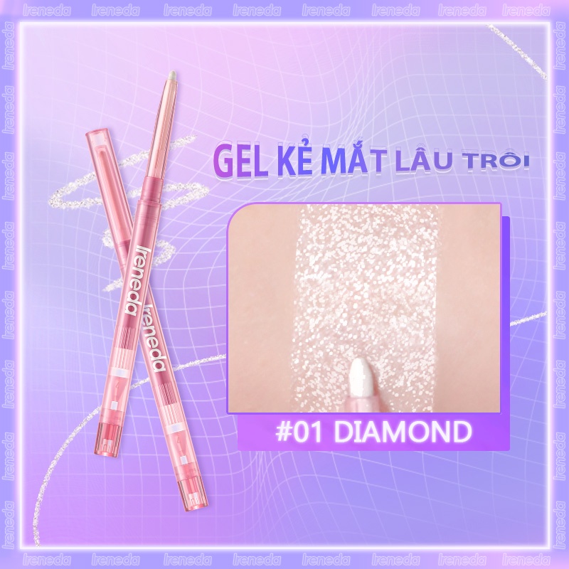 Bút Kẻ Mắt Ireneda Ánh Nhũ Lấp Lánh Chống Nước Chống Mồ Hôi Lên Màu Chuẩn Lâu Trôi