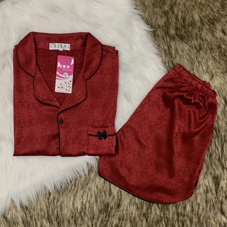 Bộ Pijama lụa satin quần đùi MSĐ