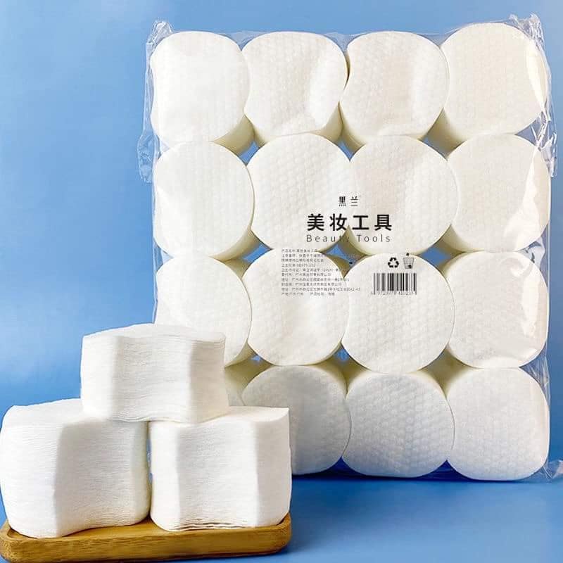 Bông tẩy trang 1200 miếng nội địa Trung không huỳnh quang và phụ gia