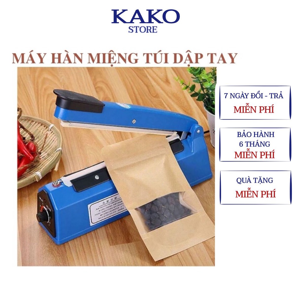 Máy hàn miệng túi nilon  mini cầm tay Kako bảo quản thực phẩm, bọc sản phẩm bán hàng, cắt màng co