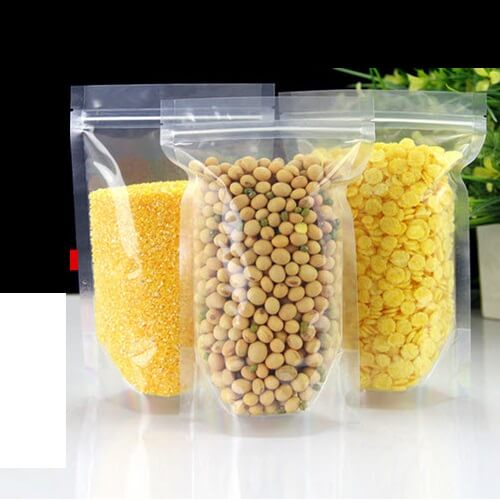 1KG TÚI ZIP 2 MẶT TRONG ĐÁY ĐỨNG ĐỦ SIZE, túi zíp trong suốt PE đựng thực phẩm, hạt khô, hamster, bảo quản thực phẩm