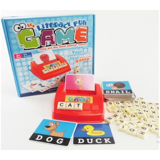 [FREESHIP] Đồ chơi máy xếp chữ, ghép chữ, đánh vần tiếng Anh theo thẻ flashcard - Literacy Fun (Spelling) Game