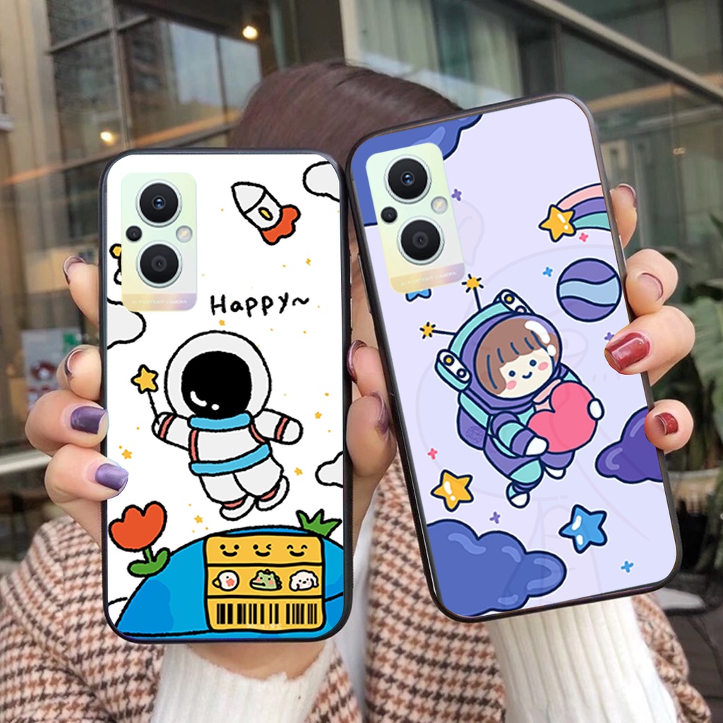 Ốp lưng Oppo Reno 7 5G - Reno 7z 5G ( Reno7 5G - Reno7 Z 5G) phi hành thám hiểu mặt trăng cực cute