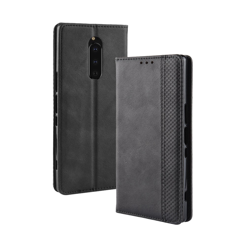 Bao da nắp gập màu trơn thích hợp cho Sony Xperia 1