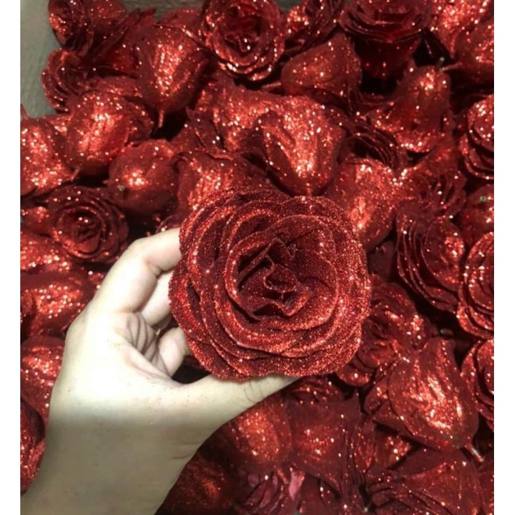 Hoa hồng nhũ, nhũ galaxy cao cấp hàng VIP cực to, hộp 30 bông