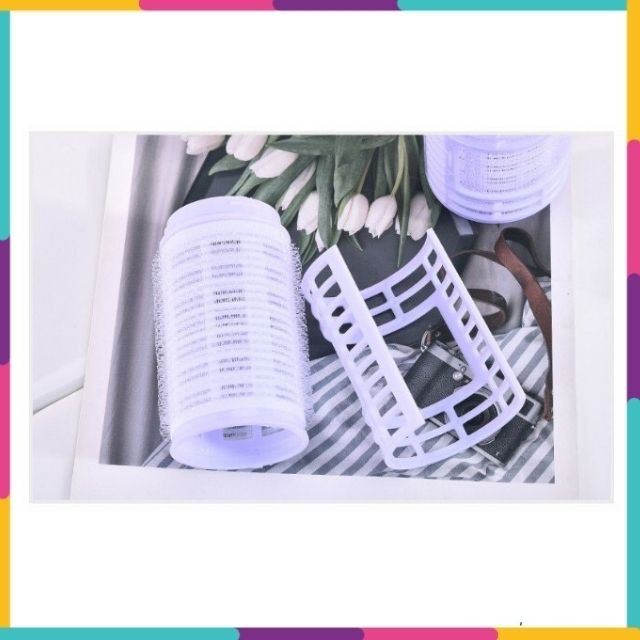 Lô uốn tóc mái tự dính, lô cuốn tóc đường kính cỡ lớn SIZE to chuyên dùng trong các salon Hàn Quốc HNH028