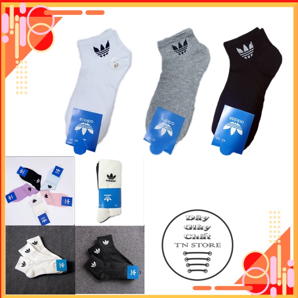 Tất Adidas dệt kim cổ thấp phù hợp cho nam nữ, vớ tất chất lượng cao hàng loại 1