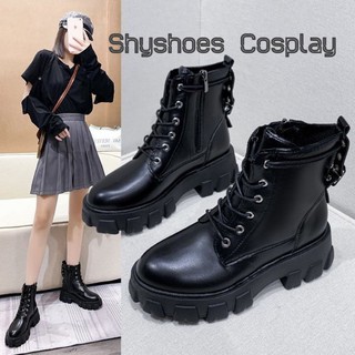 (CÓ SẴN) Giày Boot cổ cao chiến binh đế cao 5cm cá tính( kèm ảnh thật )