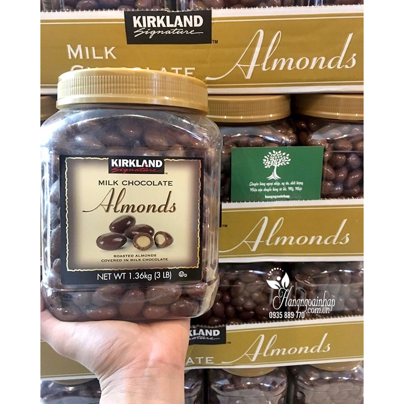 Chocolate Hạnh nhân Kirkland Almonds MỸ - 1.36kg (3lb)