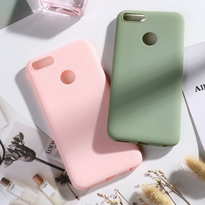 Ốp điện thoại silicon mềm màu trơn xinh xắn cho Xiaomi Mi A1 MiA1 Mi 5X Mi5X 5.5 inch