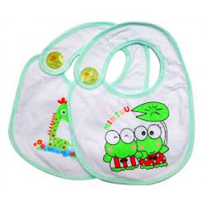 Set 2 yếm dán cotton ăn dặm cho bé