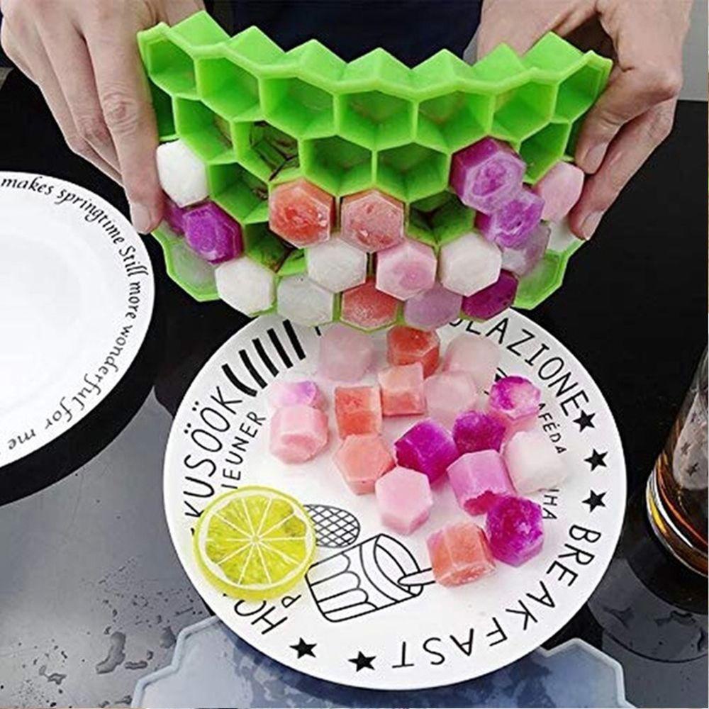 Khuôn Làm Kem Que Hình Tổ Ong Đế Mềm