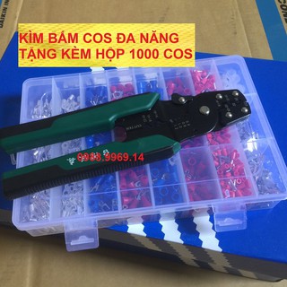 Kìm bấm cos đa năng tặng hộp 1000 cos