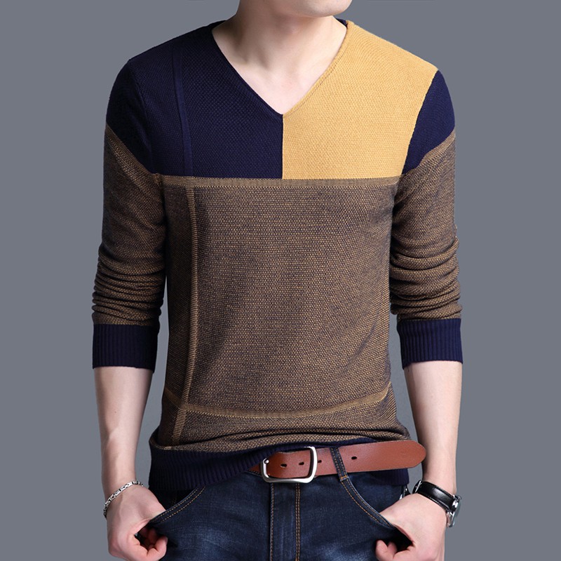 Áo Sweater Dài Tay Cổ Chữ V Thời Trang 2017 Dành Cho Nam