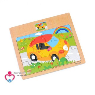 (12 mảnh) tranh xếp hình gỗ 12 pcs có hình mẫu phía trên GHÉP HÌNH LEVEL 3