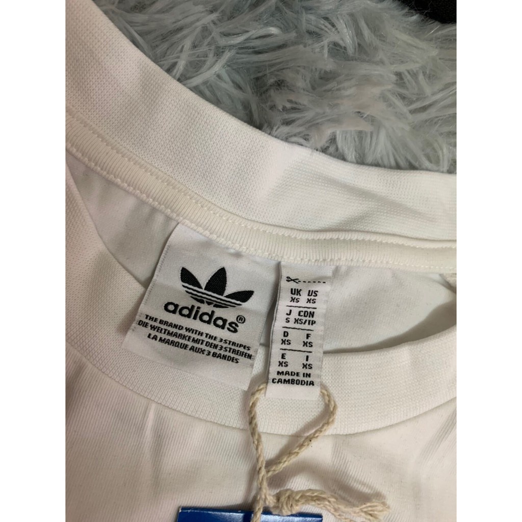 Áo T-Shirt Trắng Adidas Made in Cambodia [full tag code]