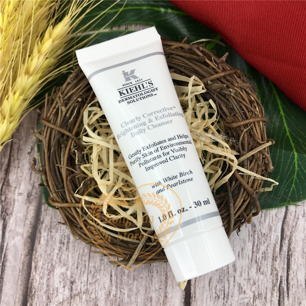 Gel Rửa Măt Trắng Da Kiehl's/Kiehls New Clearly Corrective Brightening & Exfoliating Daily Cleanser 30ml