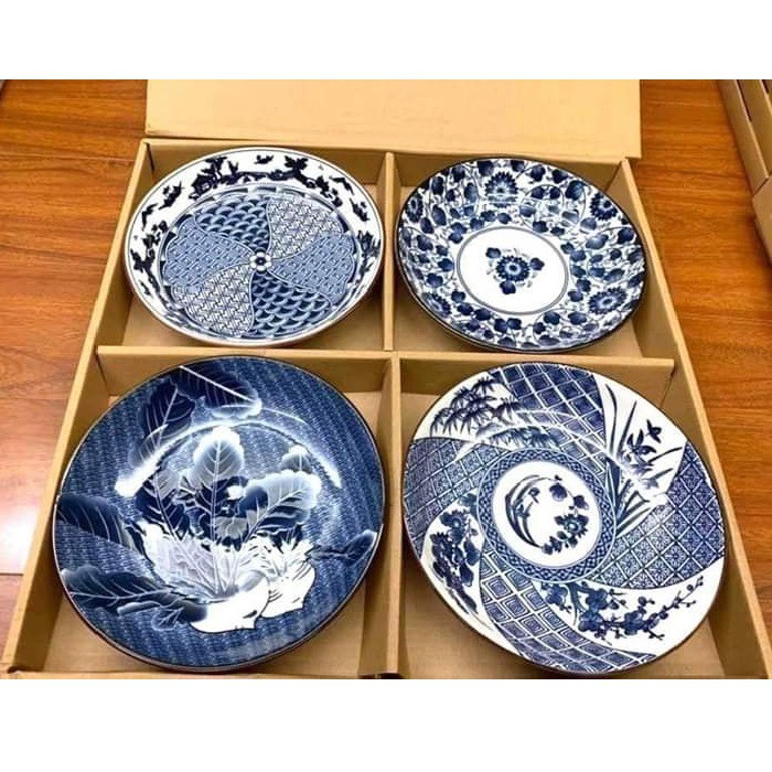 Set 4 đĩa sứ phong cách Nhật Bản