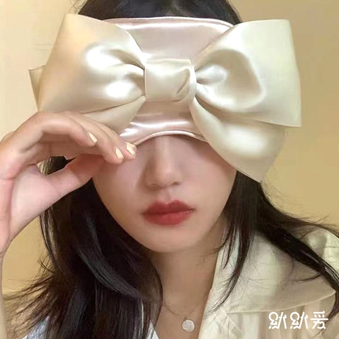 Mặt Nạ Che Mắt Ngủ Đính Nơ Phong Cách Hàn Quốc Dành Cho Nữ
