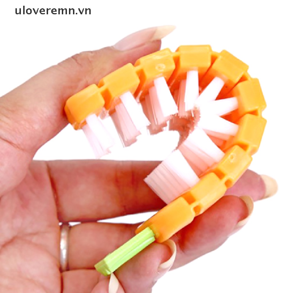 Uloveremn 1 Bàn Chải Làm Sạch Rau Củ Quả Có Thể Uốn Cong Với Tay Cầm Củ Cải