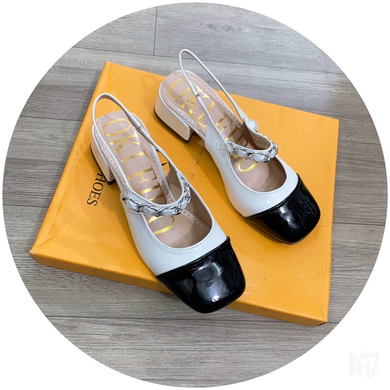 giầy bít hở gót chất da cao cấp siêu chảnh !!!