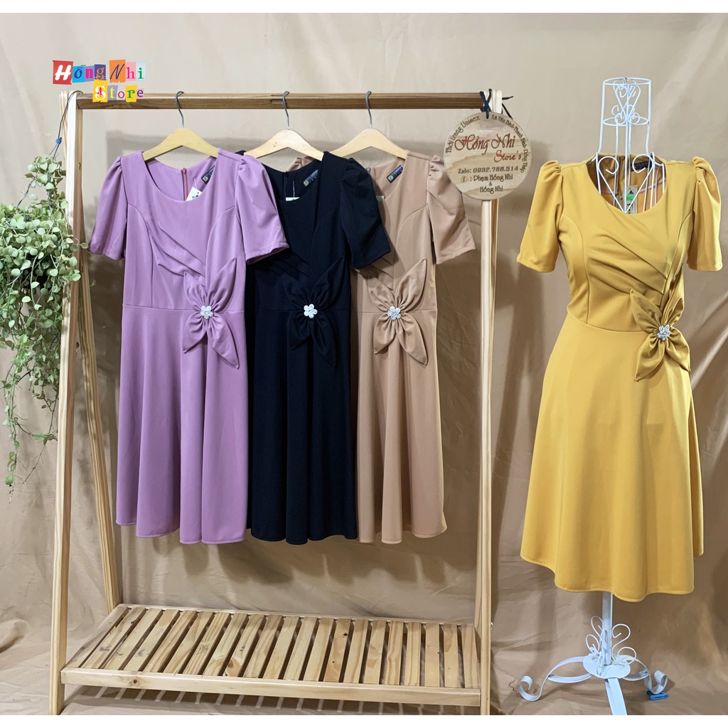Đầm Thun Midi Xòe Cổ Chữ U Tay Lỡ Dáng Rộng Cao Cấp 60Kg Trở Lại - Đầm Đi Tiệc Ulzzang