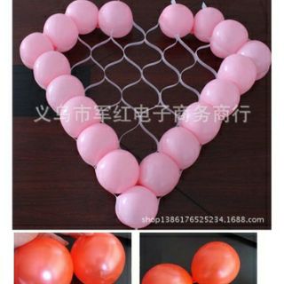 Lưới hình trí tim đan bằng bóng bay