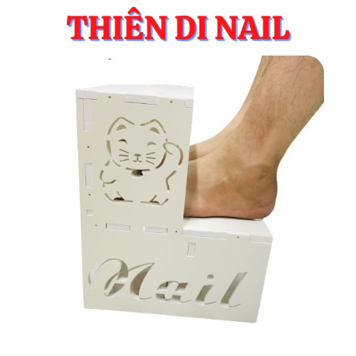 Kệ để chân làm nail không hộc tiện dụng cho các tiệm nail, kệ kê chân không ngăn kéo Thiên Di Nail