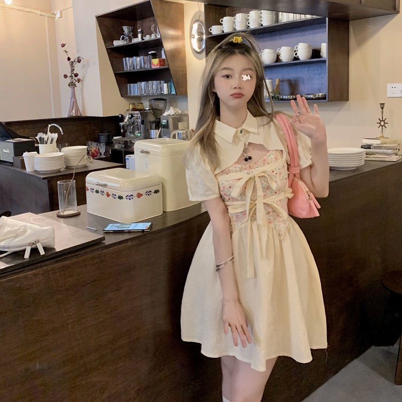 Đầm Hai Dây In Hoa Kiểu Pháp Thời Trang Mùa Hè Xinh Xắn Cho Nữ