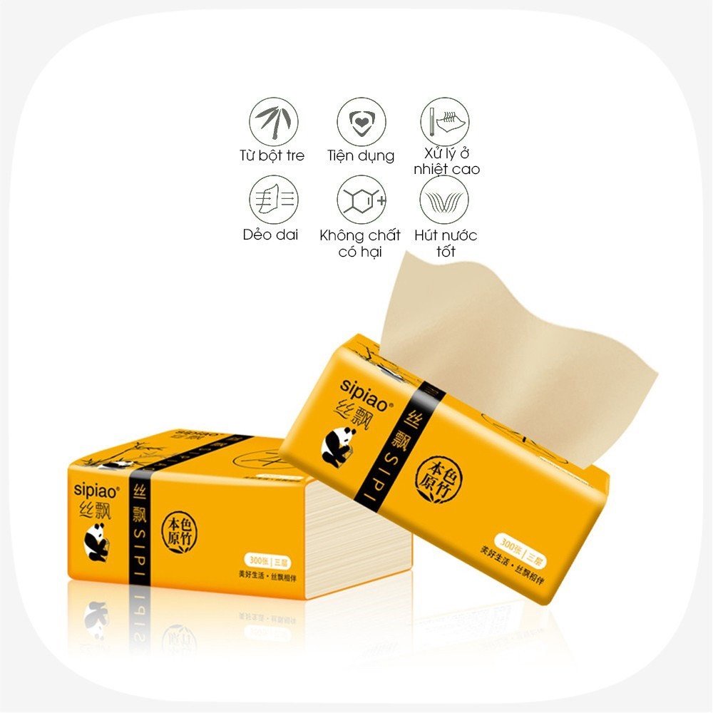 THÙNG TO 30 GÓI GIẤY ĂN GẤU TRÚC SIPIAO 6021 NỘI ĐỊA TRUNG