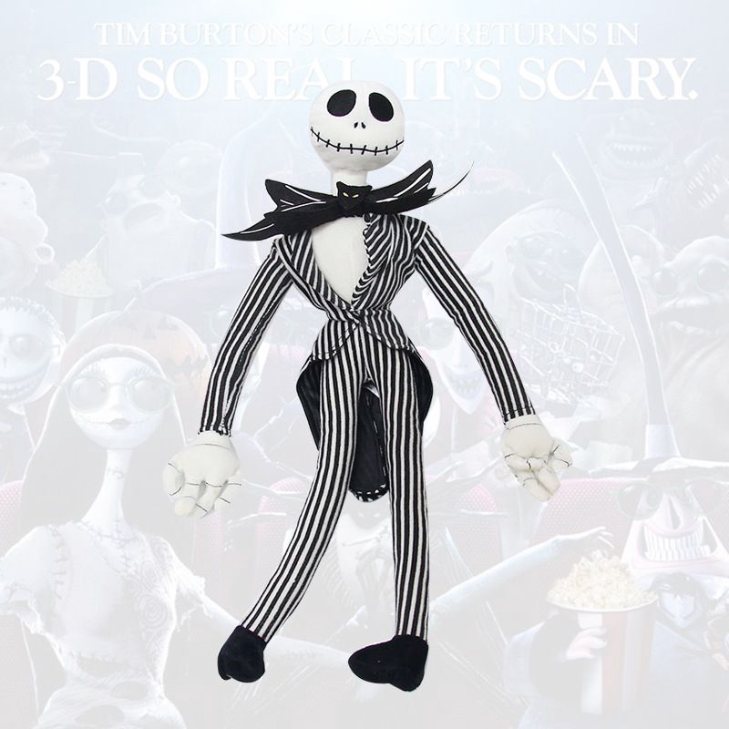 Búp bê nhồi bông hình nhân vật phim Nightmare Before Christmas jack skellington